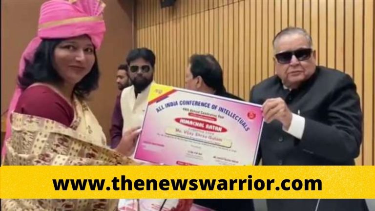 दिल्ली में हिमाचल रत्न से सम्मानित हुई नाहन की विजयश्री गौतम